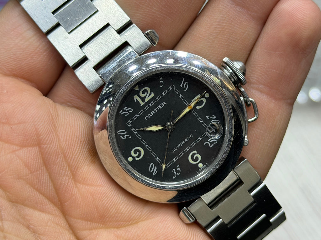 Pasha de Cartier Automatic – 38mm Anthracite Dial (Ref. 2324)