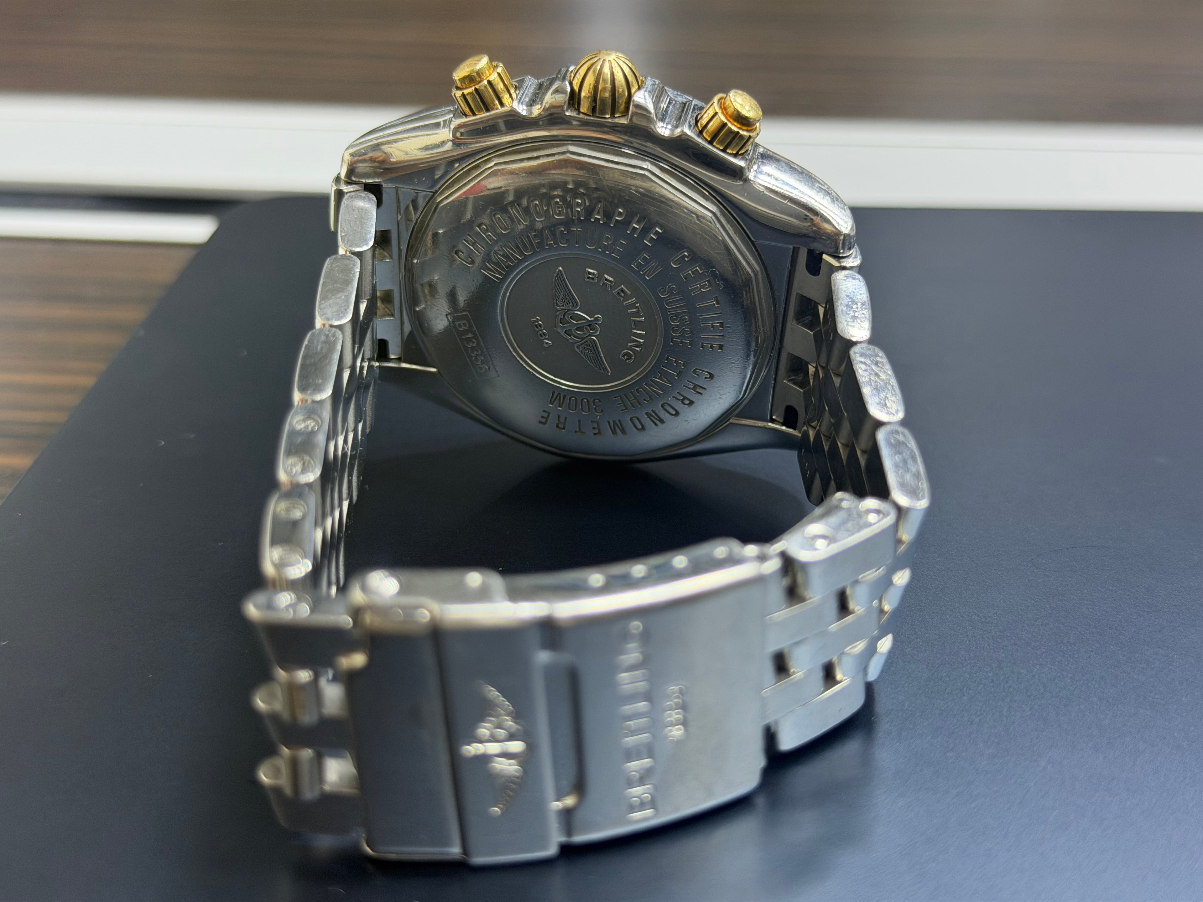 Breitling Chronomat Evolution Two-Tone Blue & Gold Dial - Ref. B13356