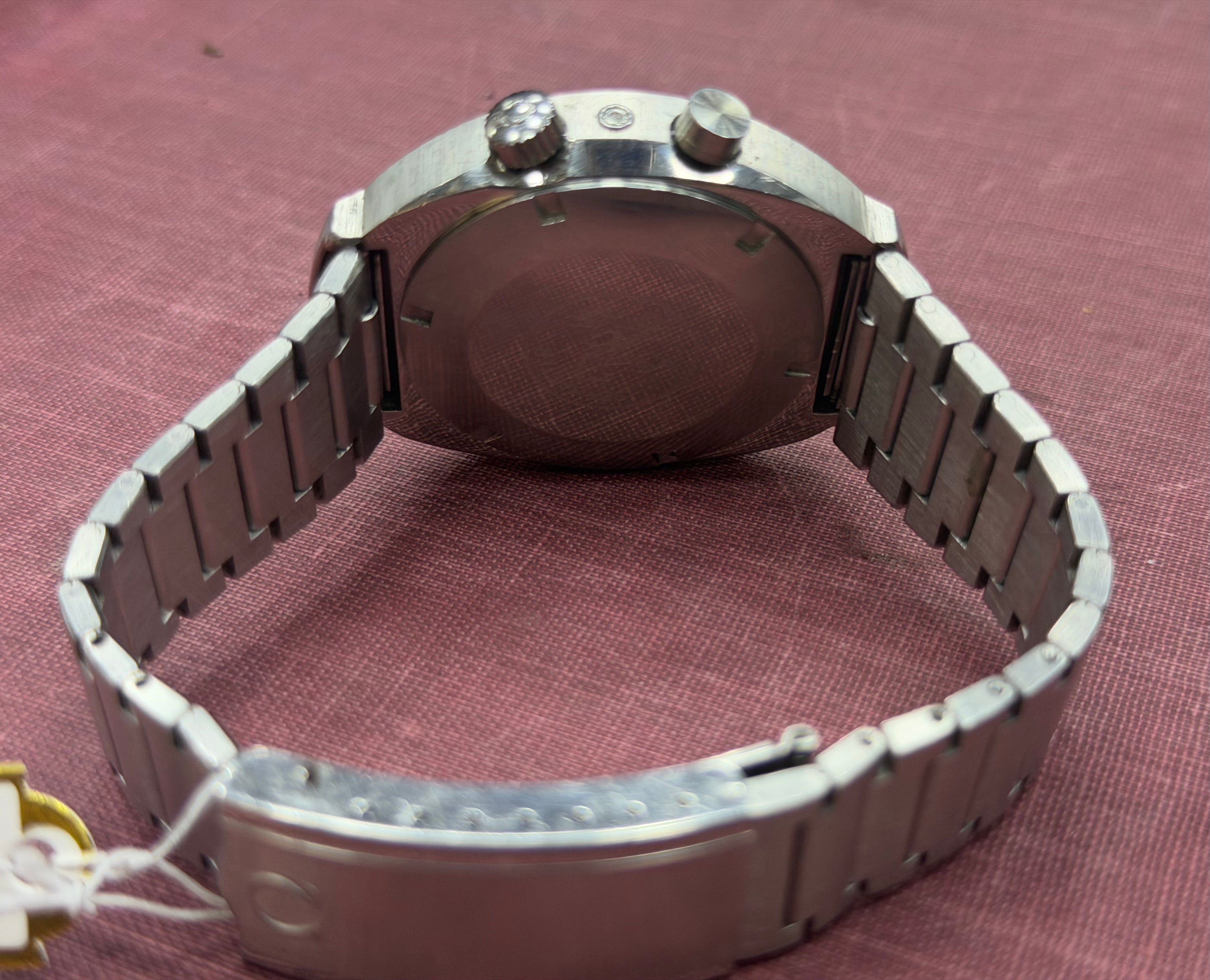 Rare Vintage Omega Seamaster Memomatic Alarm Watch - 1970s Cushion Case