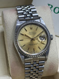 Vintage Rolex Datejust 36 Stainless Steel Champagne Dial - Ref. 16220 / 16234 (With Box & Papers) 1999