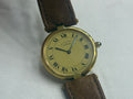 Vintage Must de Cartier Vendôme Vermeil 925 Silver Gold Plated - Classic Lemon Roman Dial