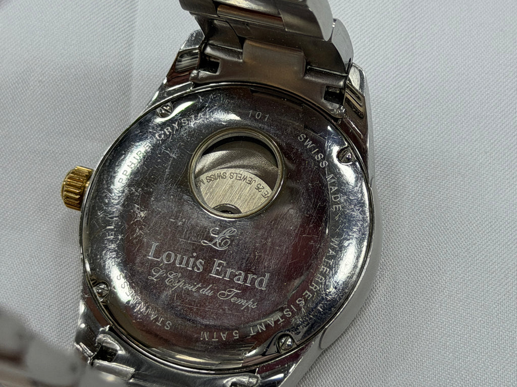 Louis Erard Heritage Automatic Watch - Mother of Pearl Dial & Diamond Bezel