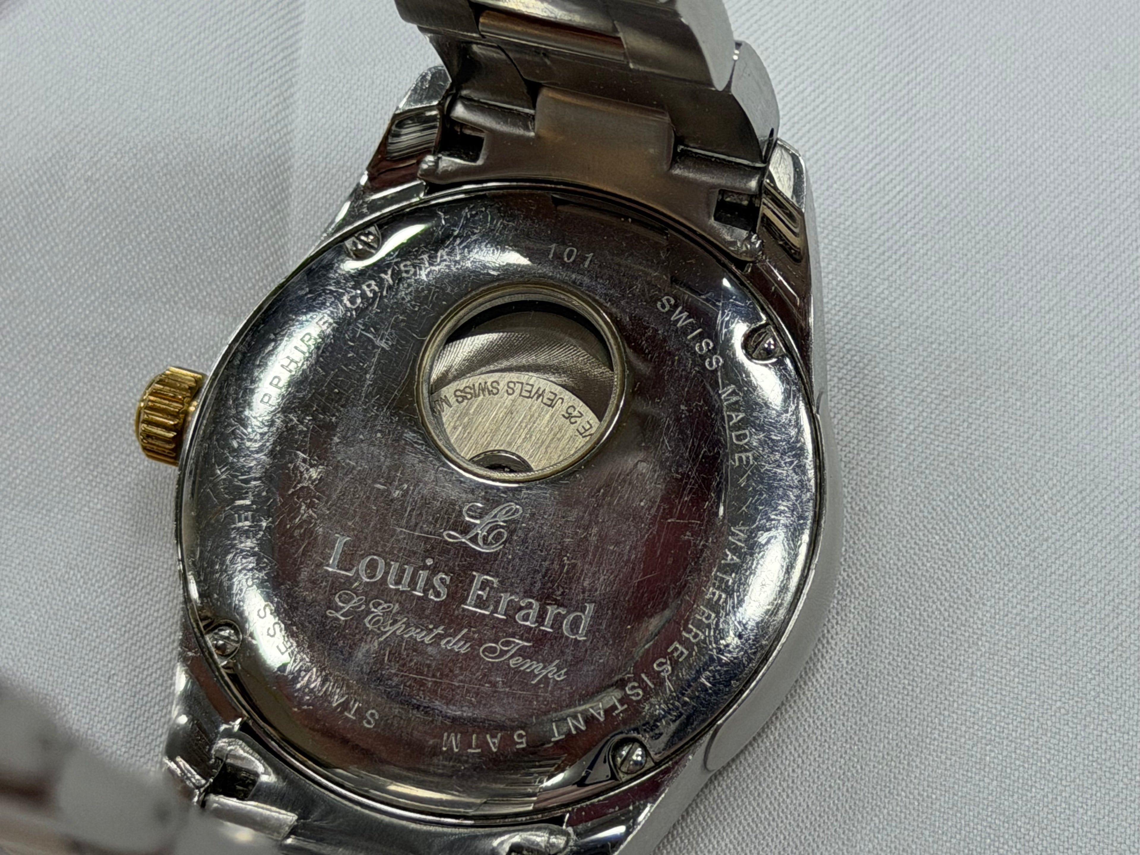 Louis Erard Heritage Automatic Watch - Mother of Pearl Dial & Diamond Bezel
