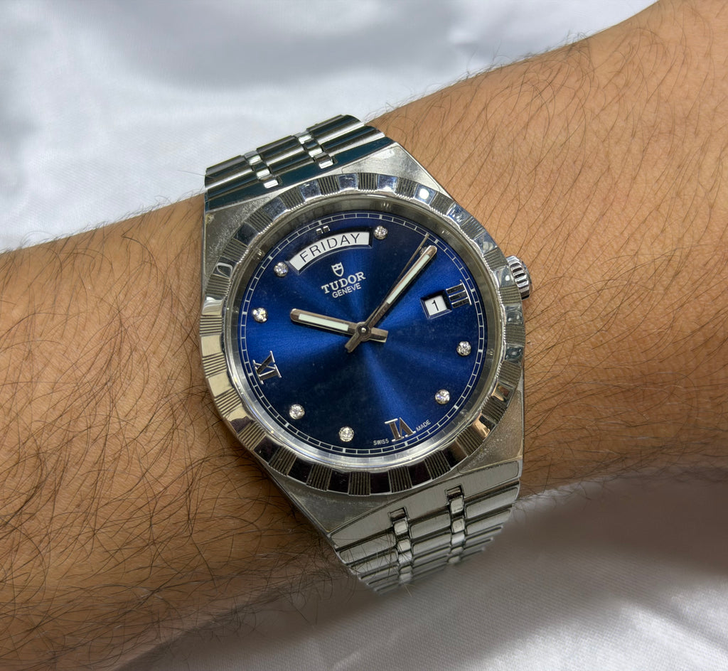 Tudor Royal Day-Date 41mm Blue Sunray Diamond Dial Full Set 2025 - Ref. 28600