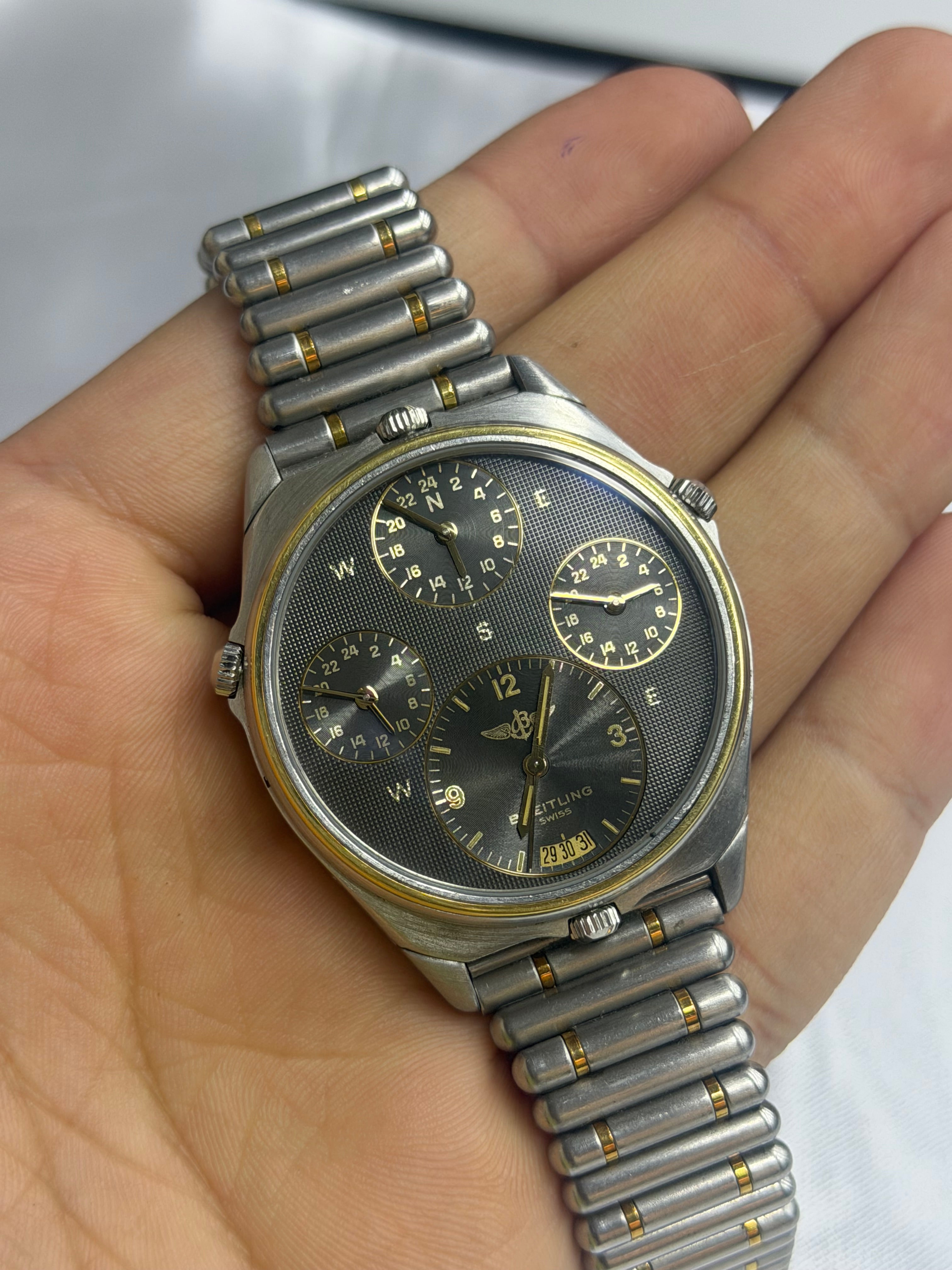 Vintage Breitling World Multi-Time Zone Two-Tone - Ref. 80840