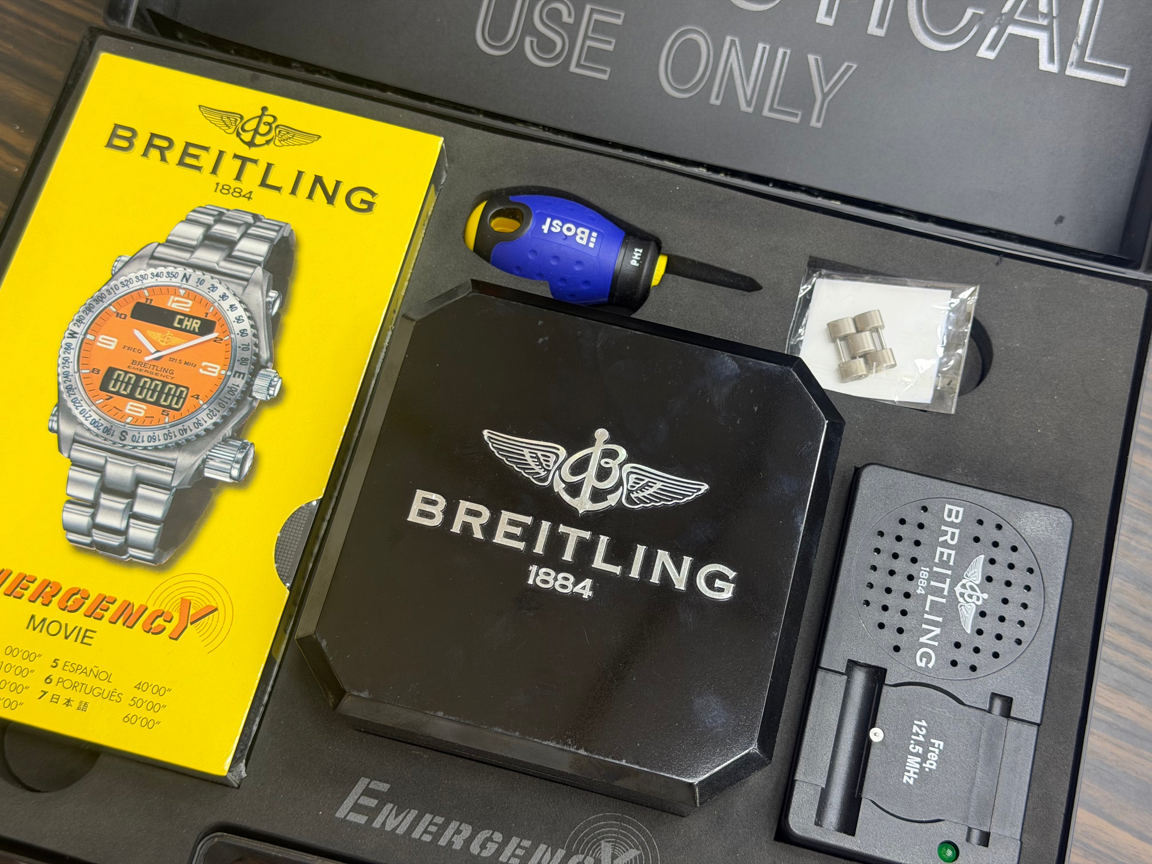 Vintage Breitling Emergency Titanium Orange Dial Ana-Digi - Ref. E76321