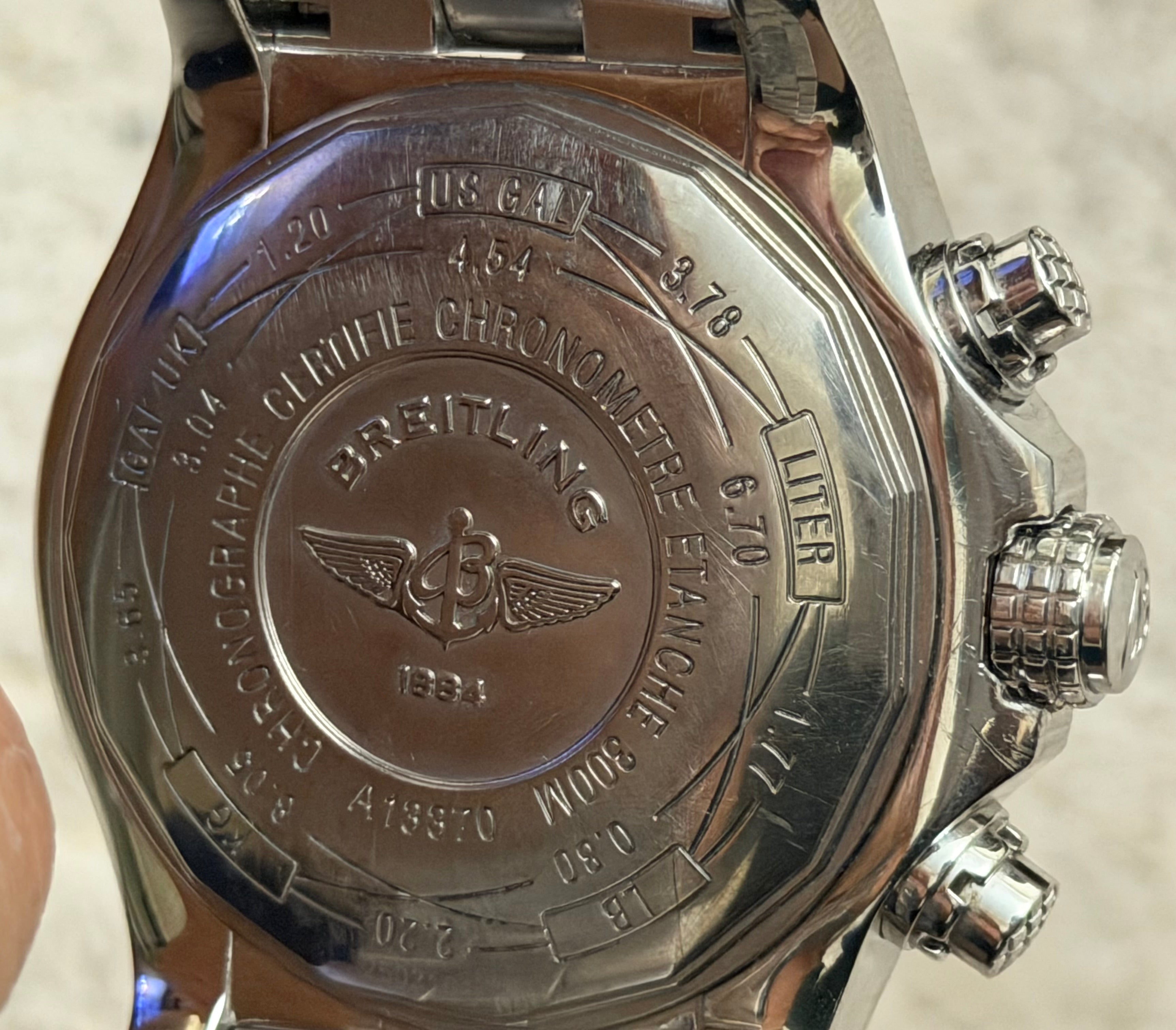Breitling Super Avenger Chronograph Blue Dial Steel - Ref. A13370