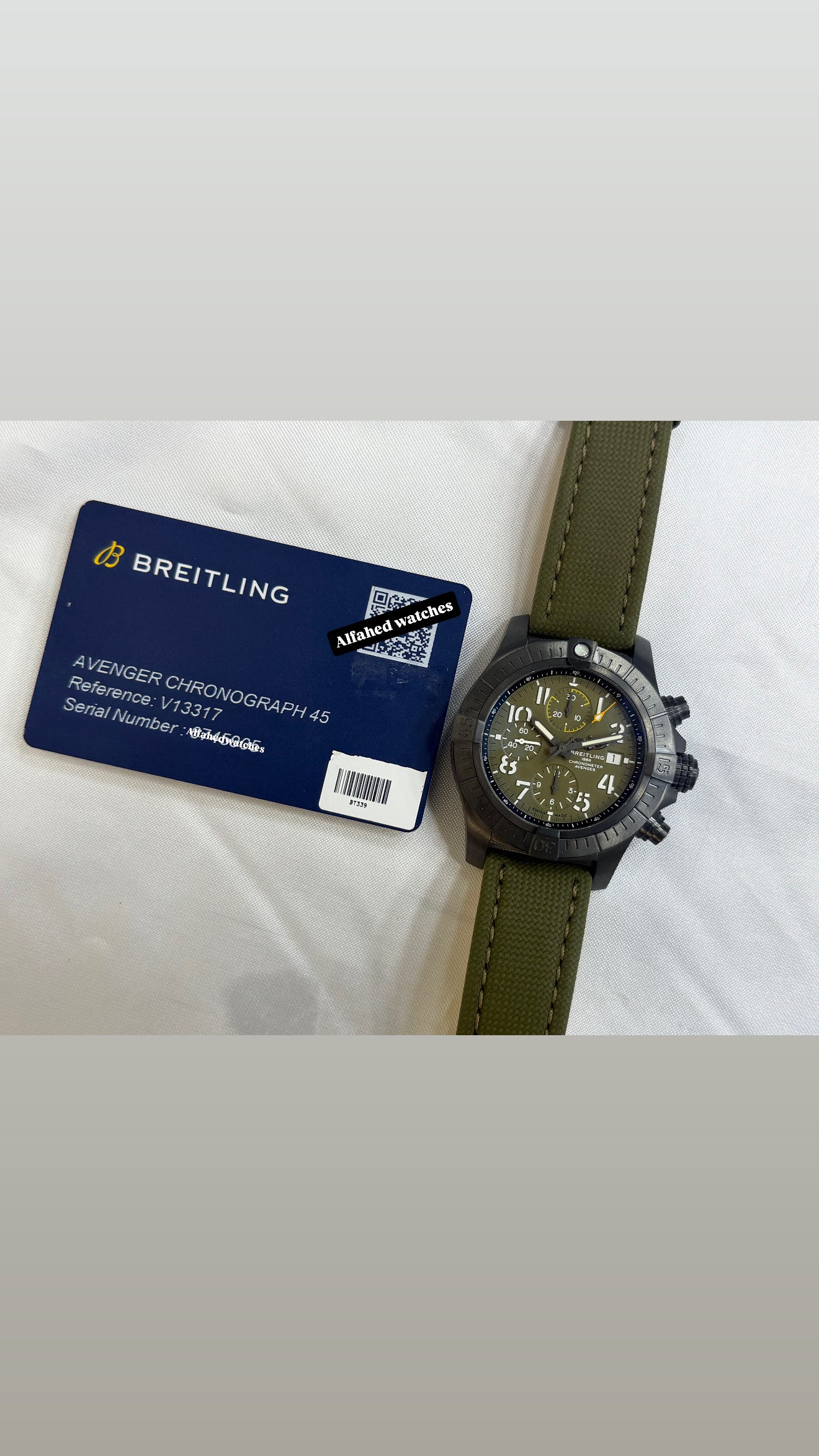 Breitling Avenger Chronograph 45 Night Mission DLC Titanium Military Green Dial - Ref. V13317