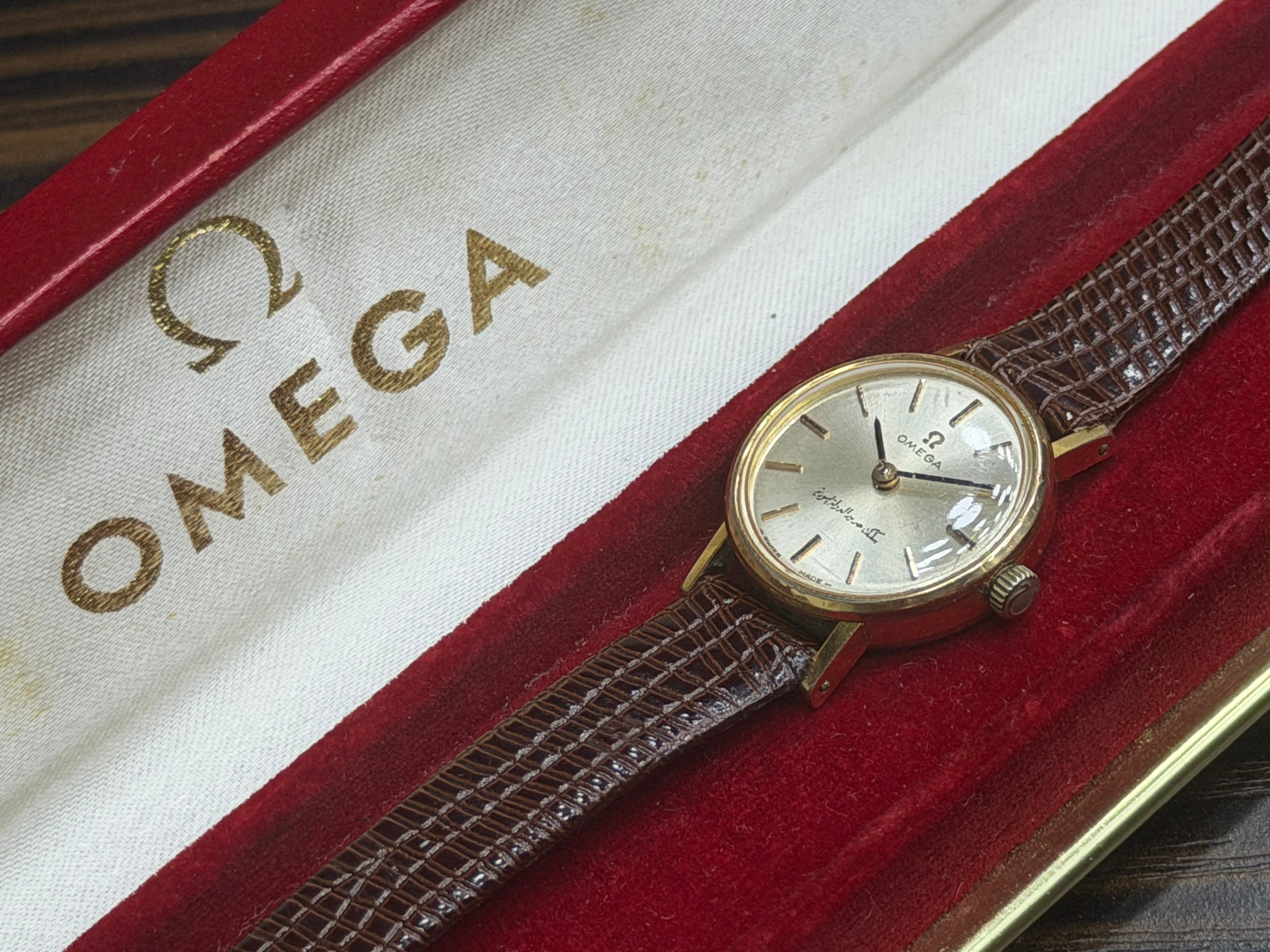 Vintage Omega Gold-Toned Dress Watch - Rare "Syria" Institutional Custom Dial