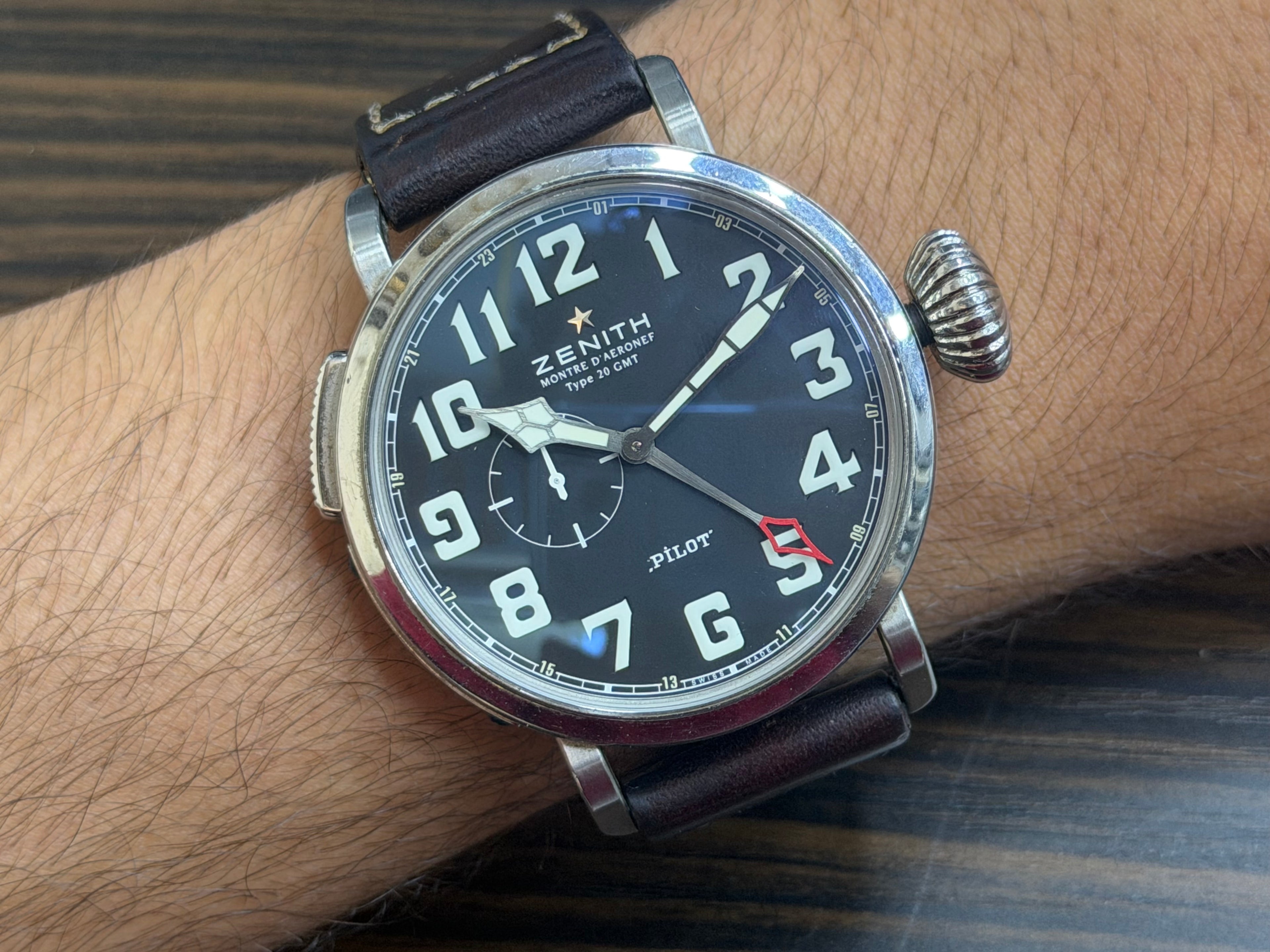 Zenith Pilot Montre d’Aéronef Type 20 GMT Black Dial - Ref. 03.2430.693