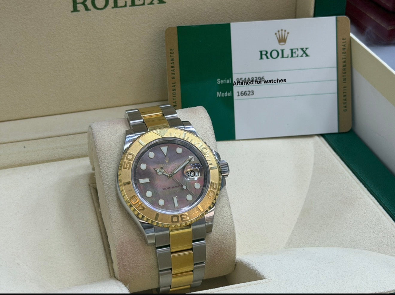 Rolex Yacht-Master 40 Two-Tone 18k Gold & Steel Rare Mother of Pearl Dial Full Set - Ref. 16623