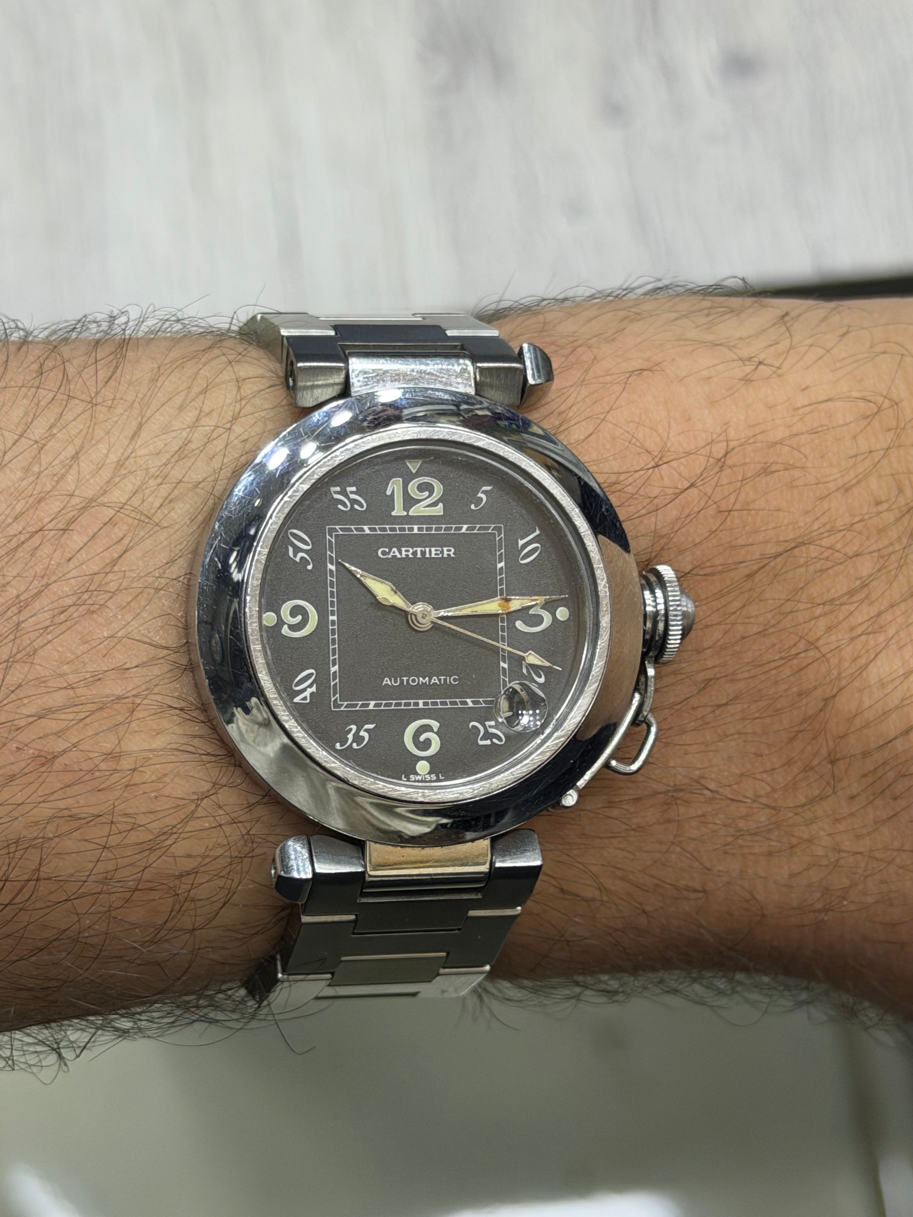 Pasha de Cartier Automatic – 38mm Anthracite Dial (Ref. 2324)