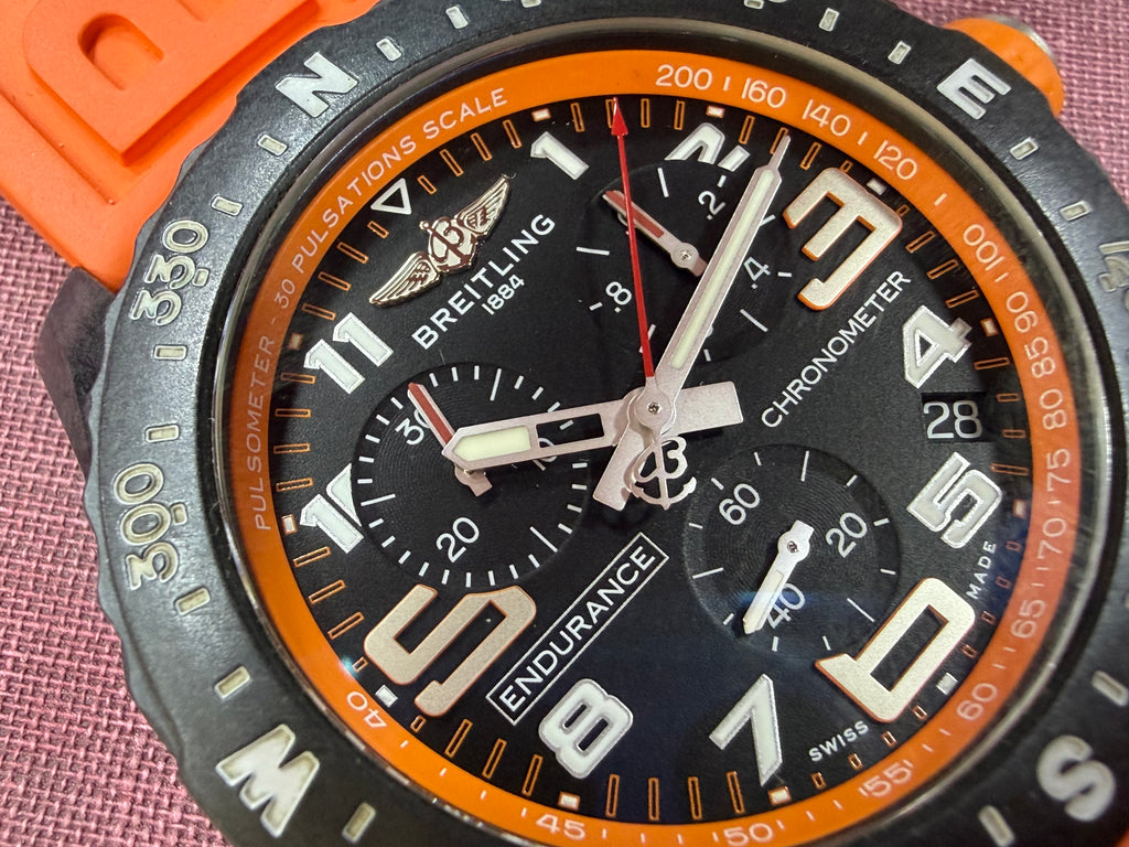 Breitling Endurance Pro Orange Chronometer Black Dial - High-Tech Breitlight® Case