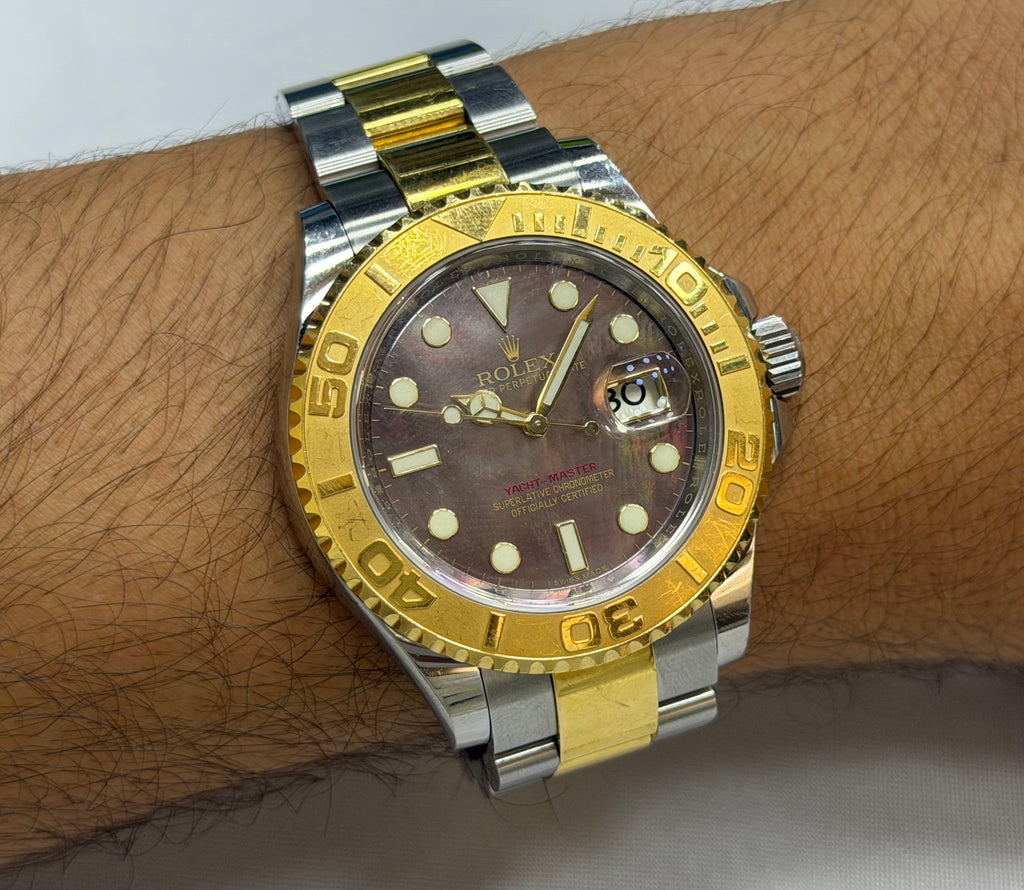 Rolex Yacht-Master 40 Two-Tone 18k Gold & Steel Rare Mother of Pearl Dial Full Set - Ref. 16623
