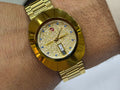 Rado DiaStar Original Automatic Watch - Gold Tone "Sugarcube" Dial with Crystal Markers