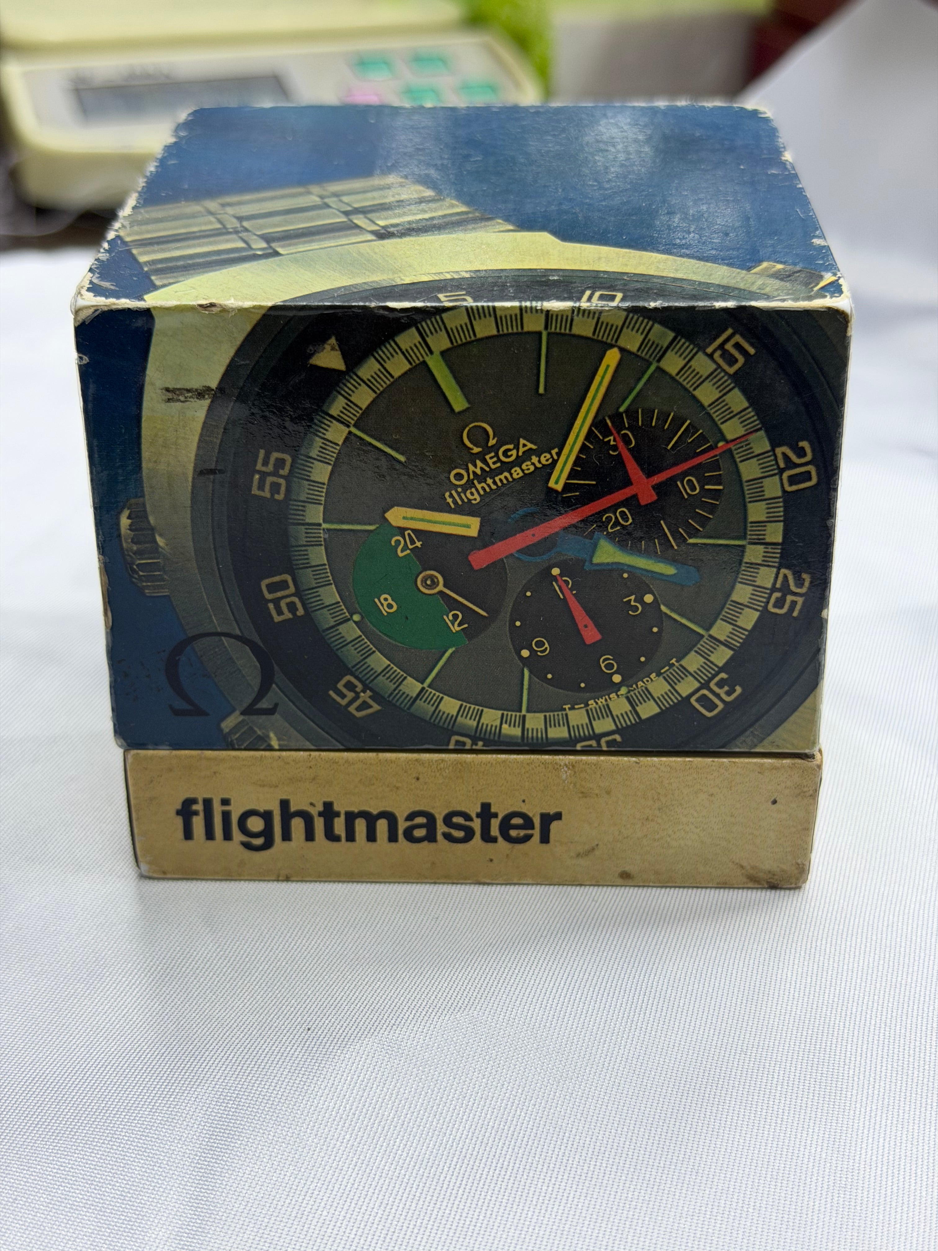 Vintage Omega Flightmaster Chronograph GMT Ref. ST 145.013 - Stamped 1974 Factory Full Set