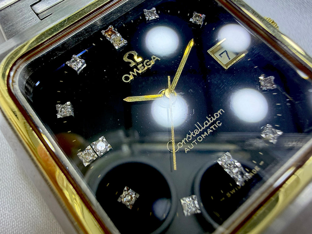 Vintage Omega Constellation Automatic "TV Dial" Two-Tone - Black Factory Diamond Dial
