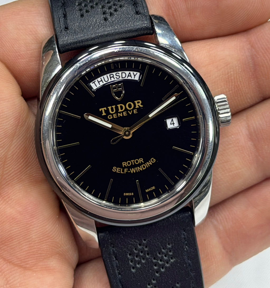 Tudor Glamour Date-Day Automatic 39mm Black Dial used – Ref. 56000