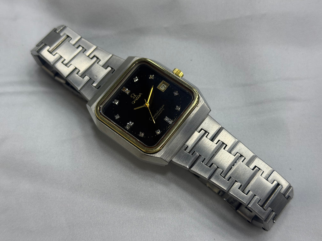 Vintage Omega Constellation Automatic "TV Dial" Two-Tone - Black Factory Diamond Dial