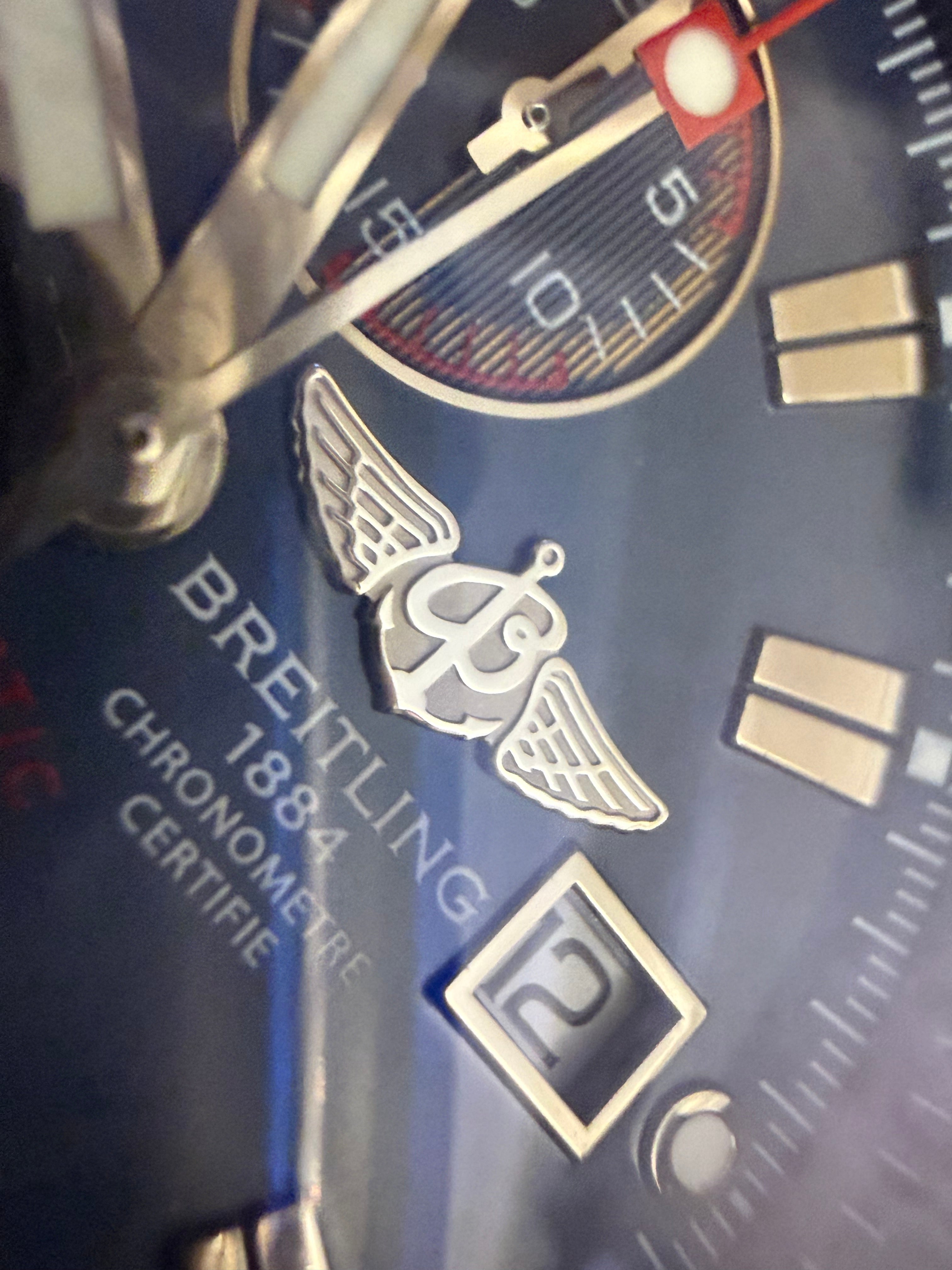 Breitling Super Avenger Chronograph Blue Dial Steel - Ref. A13370