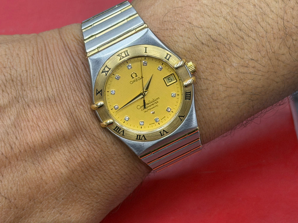 Omega Constellation Automatic Chronometer - Two-Tone Gold & Steel with Diamond Dial